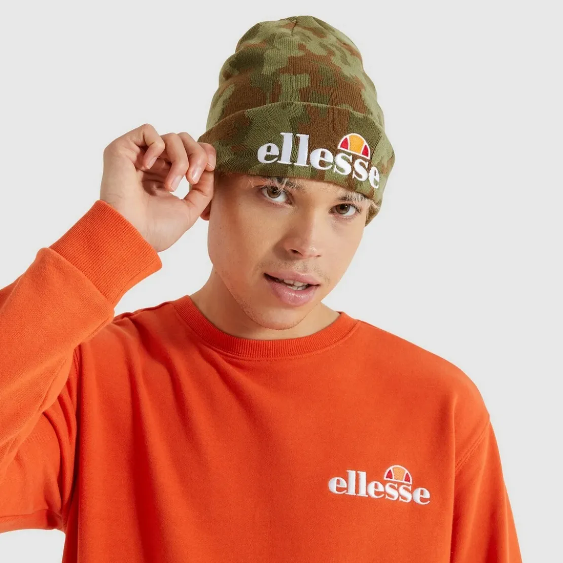 Ellesse VêtementsBonnet Homme Velly Camo Kaki en laine