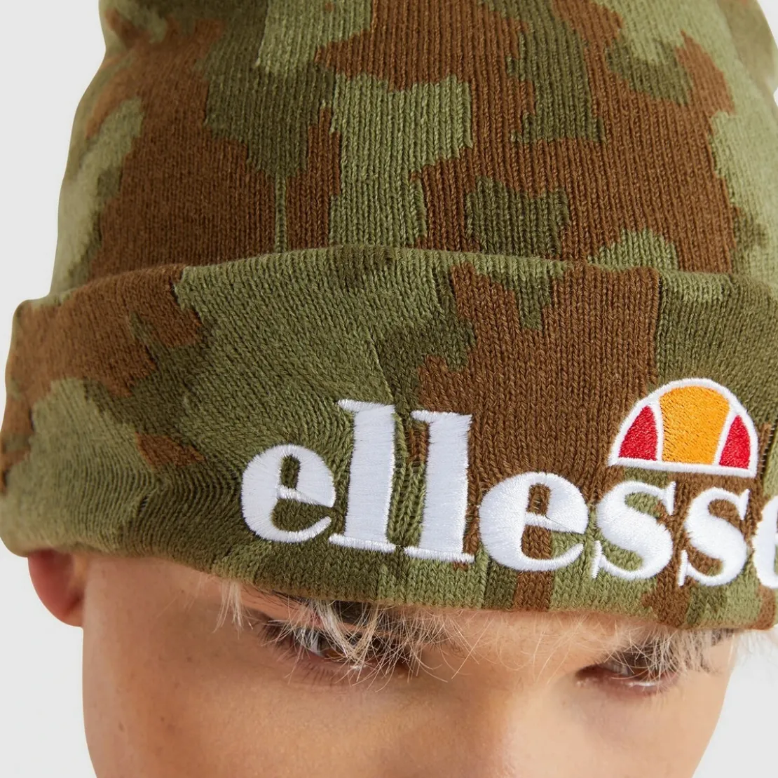 Ellesse VêtementsBonnet Homme Velly Camo Kaki en laine