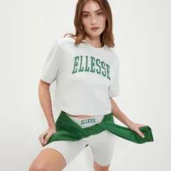 Ellesse VêtementsCrop tee manches courtes LANETTO gris en coton