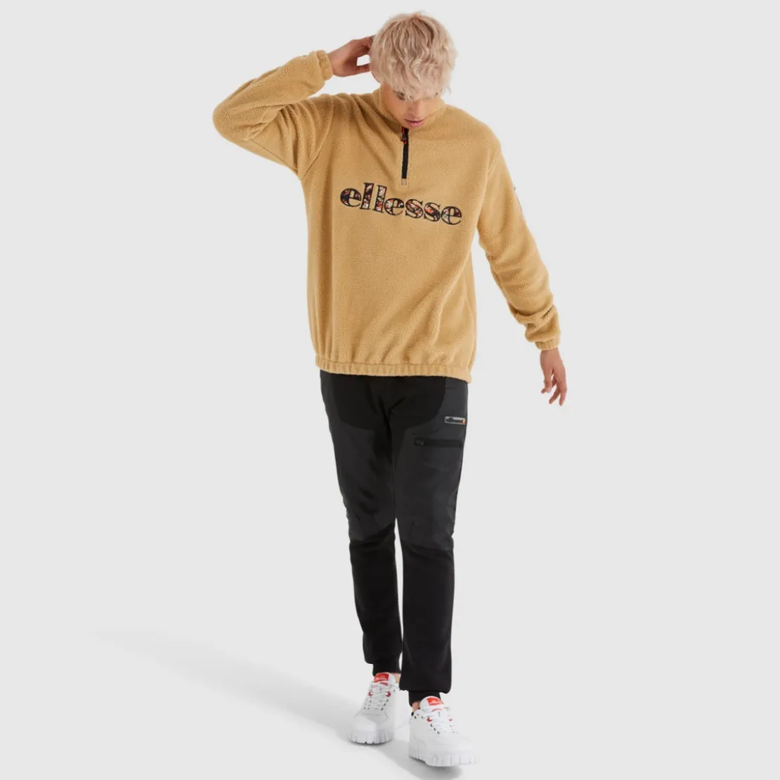 Ellesse VêtementsSweat Demi-Zippé Homme Travestimento beige