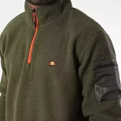 Ellesse VêtementsVeste demi-zippée CARUSO kaki