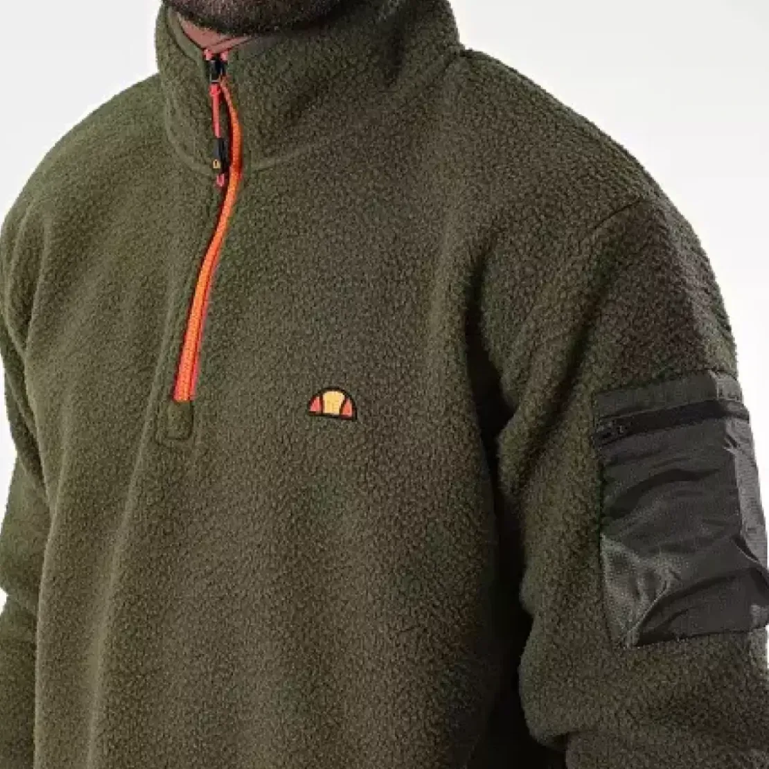 Ellesse VêtementsVeste demi-zippée CARUSO kaki