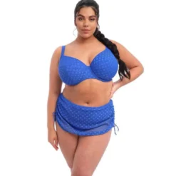 Elomi bainCulotte de bain ajustable - Bleue Elomi Bainen nylon- BAZARUTO