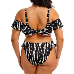Elomi bainHaut de bikini col bardot noir et blanc- ECHO SHELL