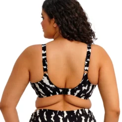 Elomi bainHaut de bikini plongeant noir et blanc- ECHO SHELL