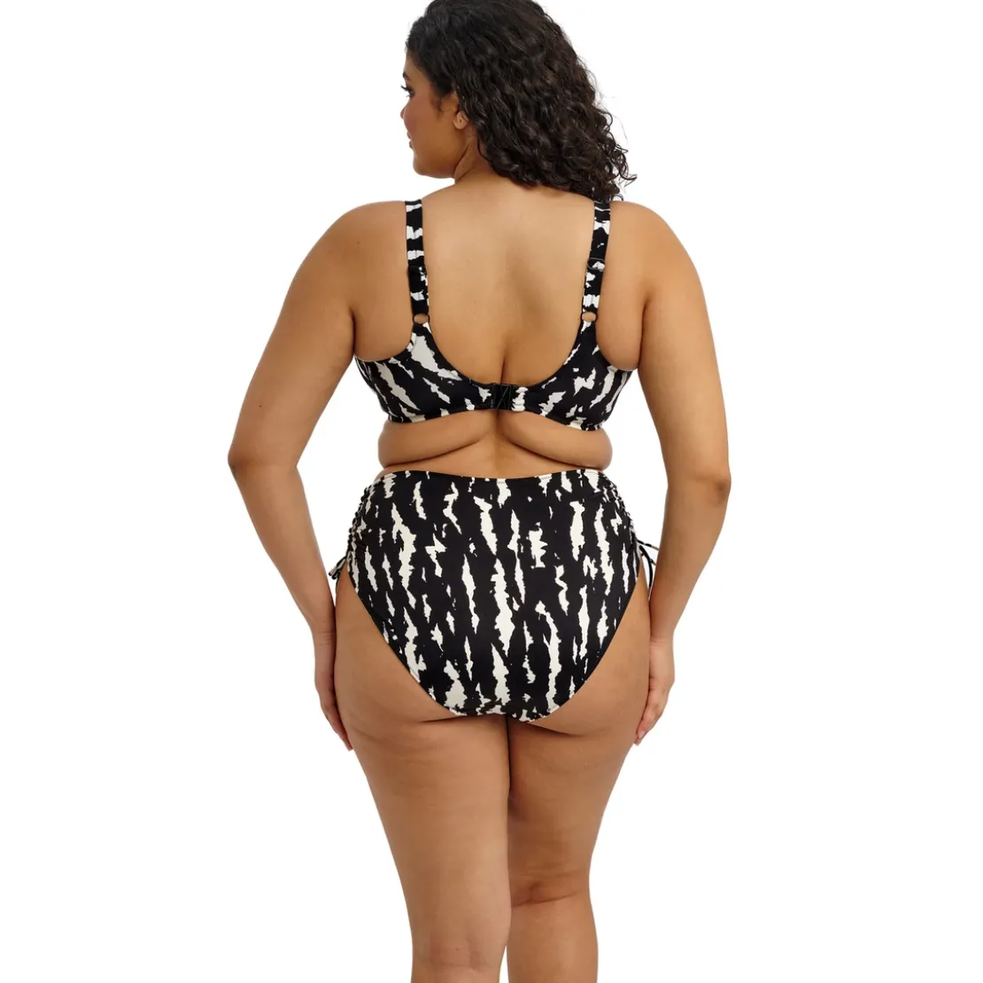 Elomi bainHaut de bikini plongeant noir et blanc- ECHO SHELL