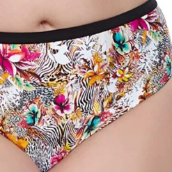 Elomi bainSlip de bain taille mi-haute Imprimé - Noir- Fly Free
