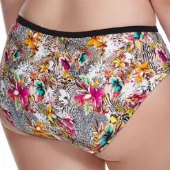 Elomi bainSlip de bain taille mi-haute Imprimé - Noir- Fly Free
