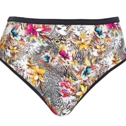 Elomi bainSlip de bain taille mi-haute Imprimé - Noir- Fly Free