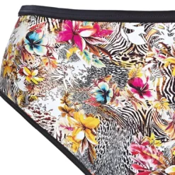 Elomi bainSlip de bain taille mi-haute Imprimé - Noir- Fly Free