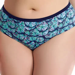 Elomi bainSlip de bain taille mi-haute Imprimé - Bleu Nuit- Abbalone