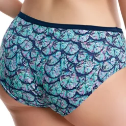 Elomi bainSlip de bain taille mi-haute Imprimé - Bleu Nuit- Abbalone