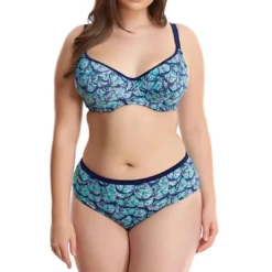 Elomi bainSlip de bain taille mi-haute Imprimé - Bleu Nuit- Abbalone