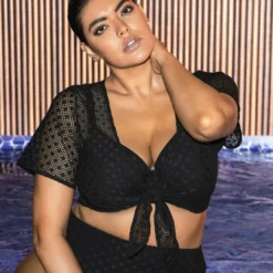 Elomi bainTop de plage - Noir- BAZARUTO