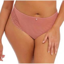 ElomiCulotte brésilienne avec Dentelle et Broderie en Perles - Rose - Elomi - Priya