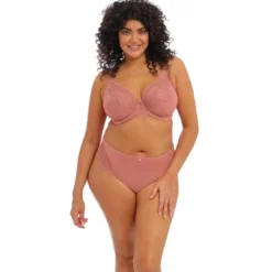 ElomiCulotte brésilienne avec Dentelle et Broderie en Perles - Rose - Elomi - Priya