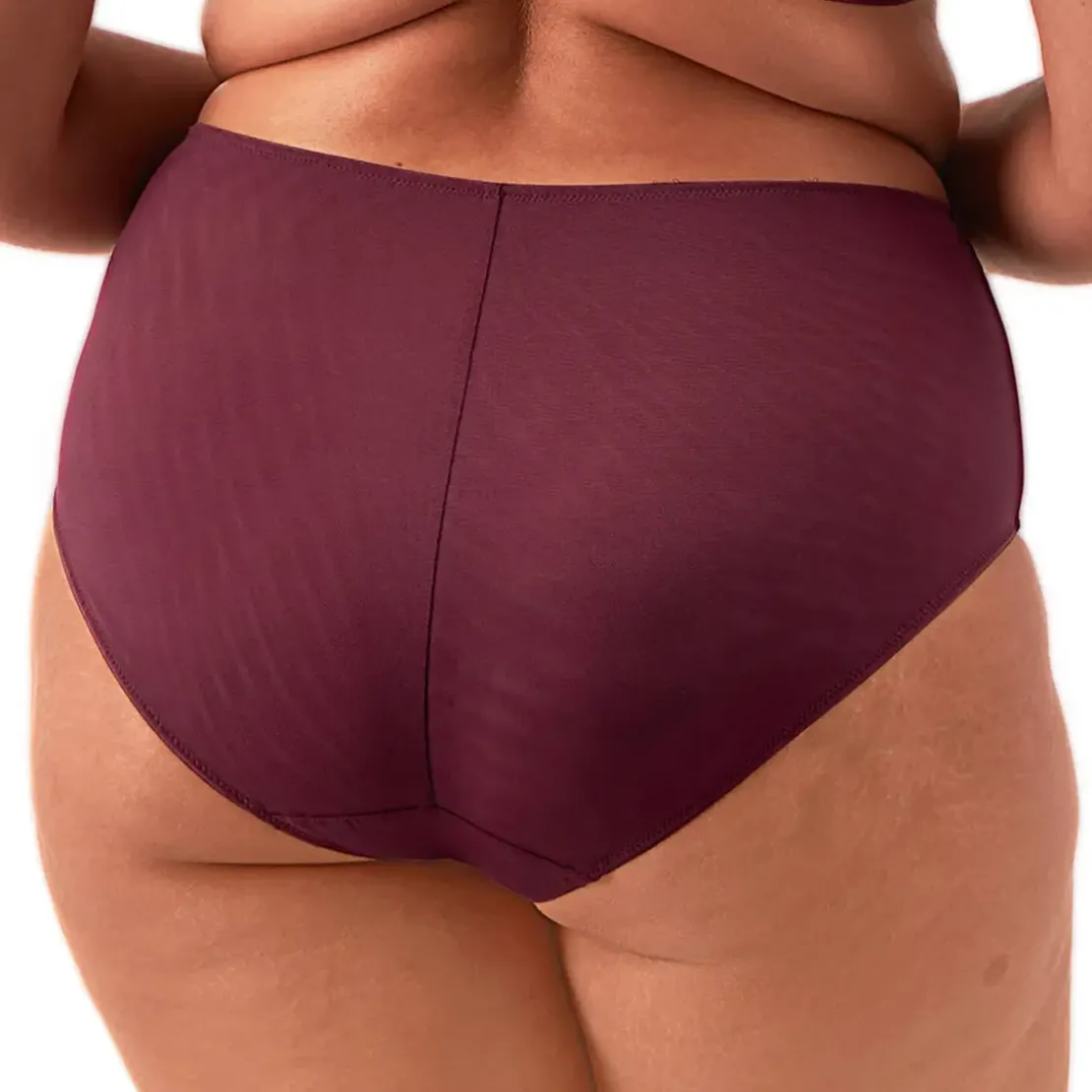 ElomiCulotte taille haute cabernet chocolat en coton- SACHI