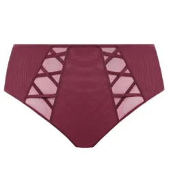 ElomiCulotte taille haute cabernet chocolat en coton- SACHI