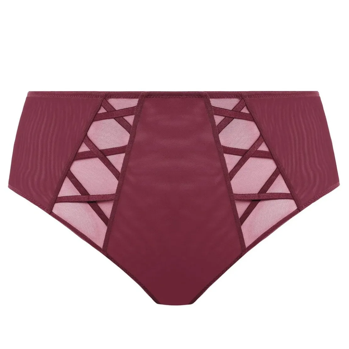 ElomiCulotte taille haute cabernet chocolat en coton- SACHI