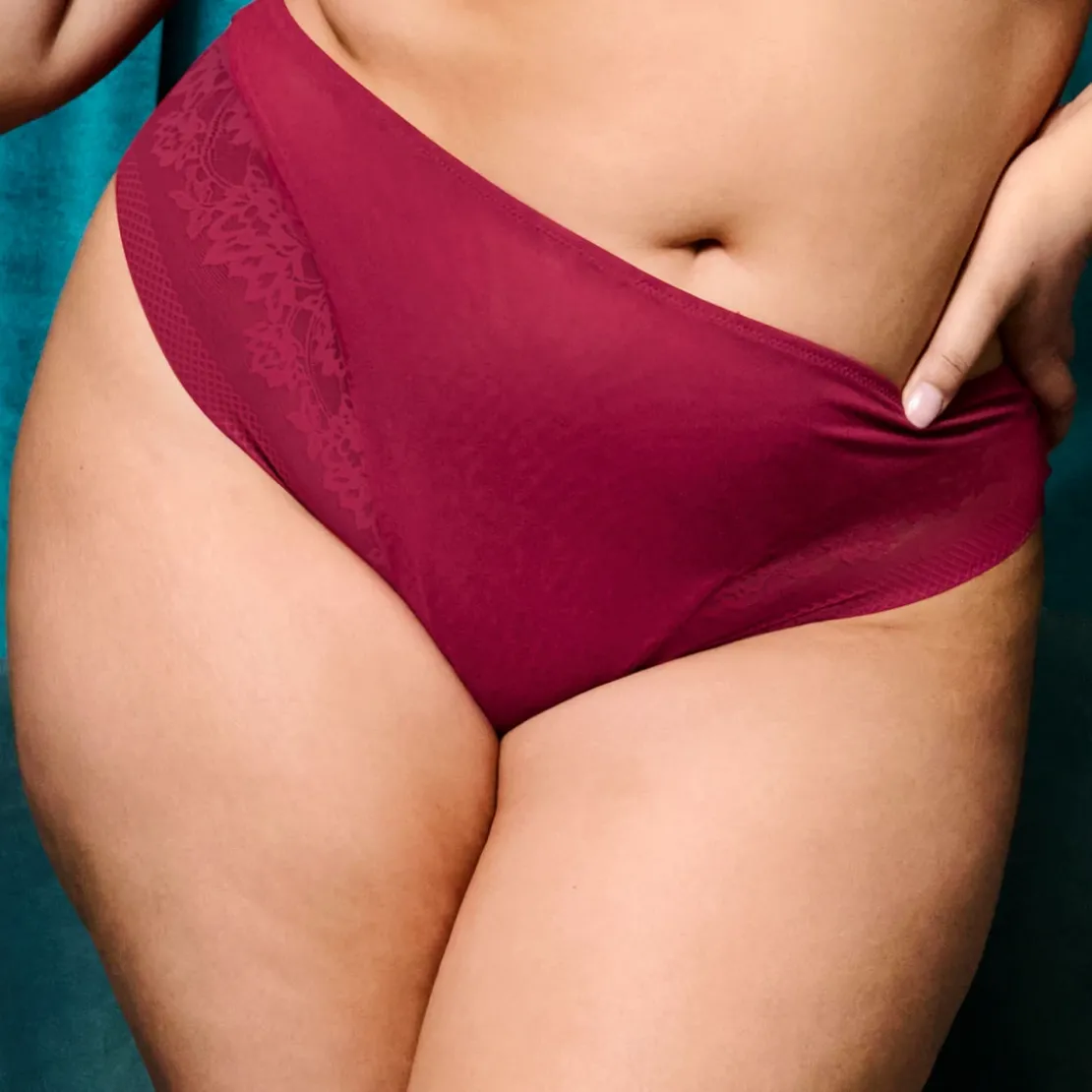 ElomiCulotte taille haute rouge- NERINA