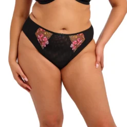 ElomiSlip Echancré noir- TEAGAN
