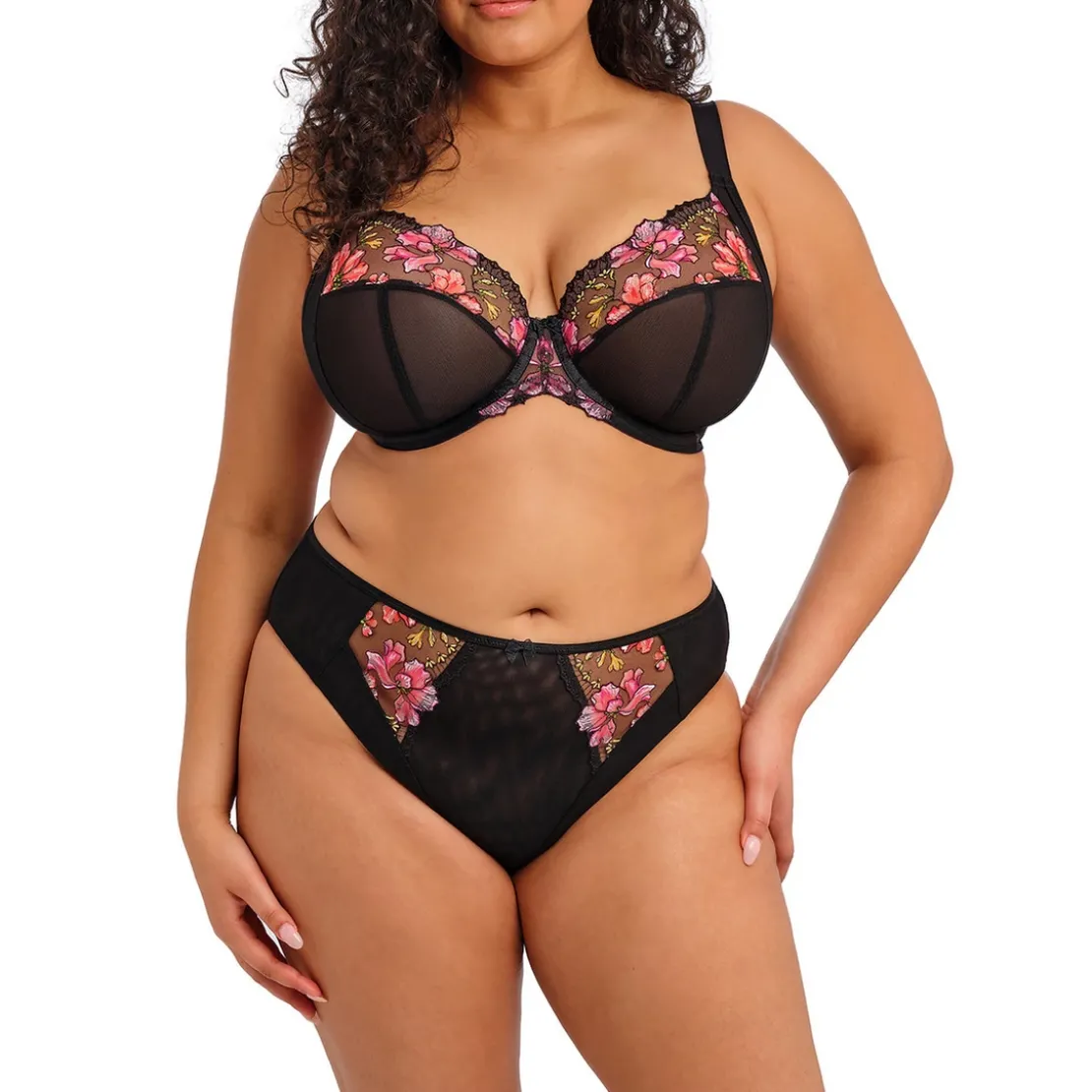 ElomiSlip Echancré noir- TEAGAN