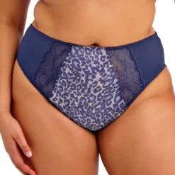 ElomiSlip jambe échancrée Bleu- LUCIE