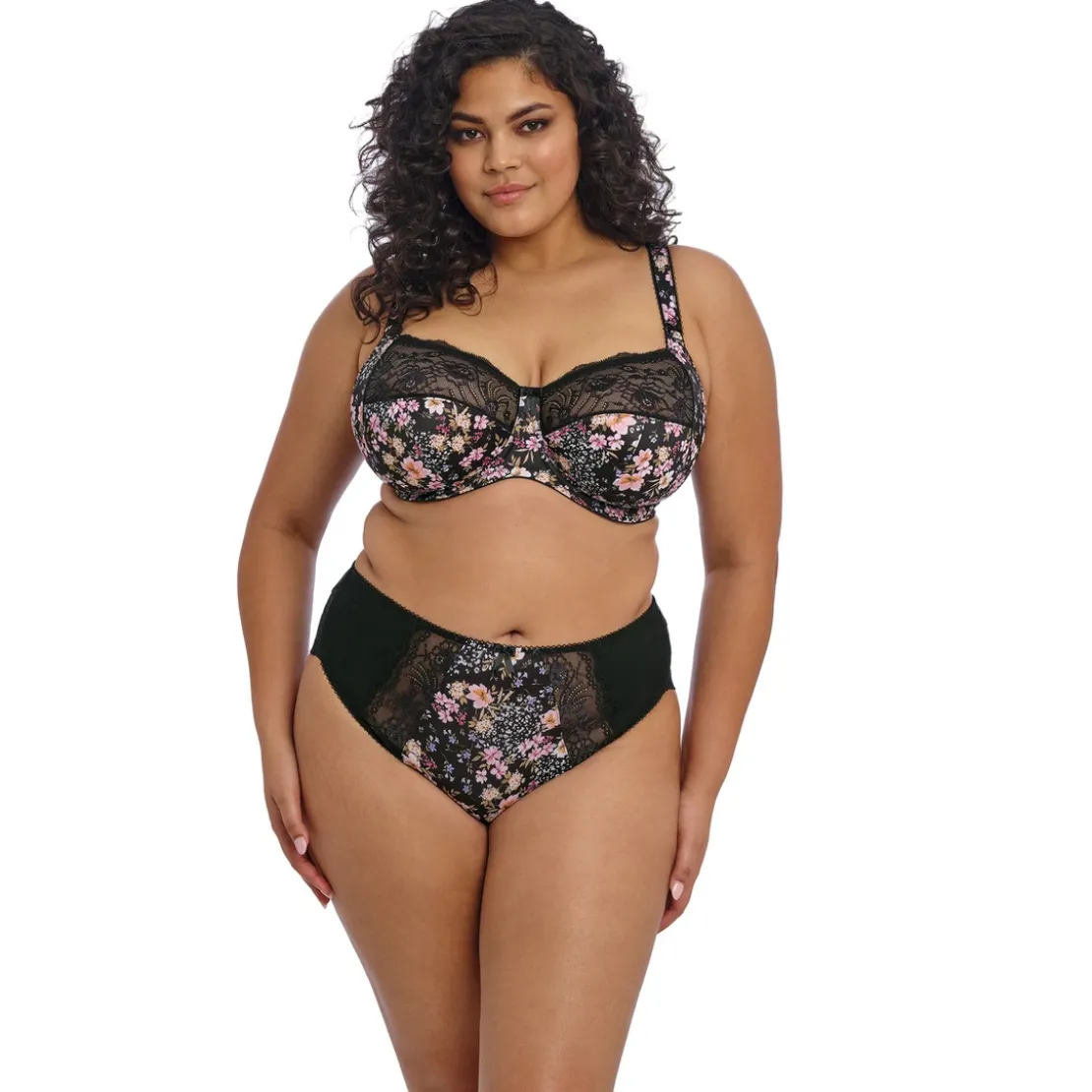ElomiSlip jambe échancrée noir- MORGAN