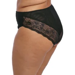 ElomiSlip jambe échancrée noir- MORGAN