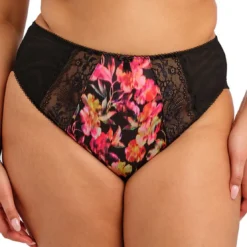 ElomiSlip jambe échancrée rouge- MORGAN