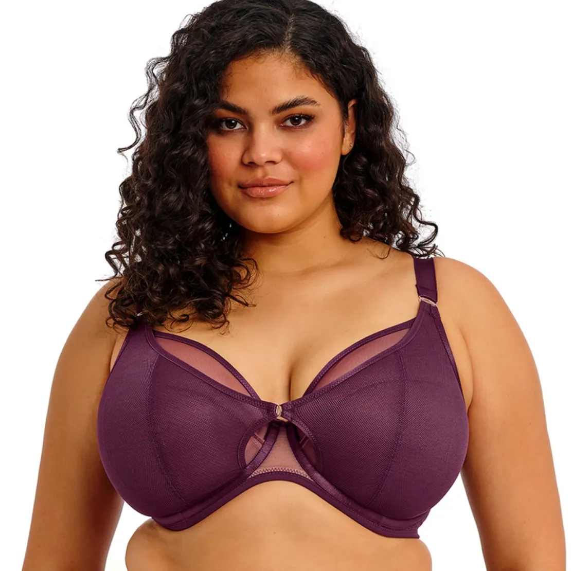ElomiSoutien-Gorge Plongeant Bordeaux violet- KINTAI