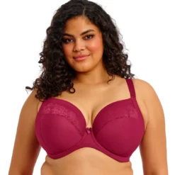 ElomiSoutien-Gorge Plongeant - STRETCH Rouge- NERINA