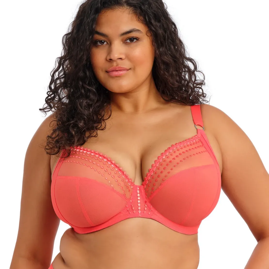ElomiSoutien-gorge plongeant à armatures corail- MATILDA