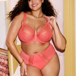 ElomiSoutien-gorge plongeant à armatures corail- MATILDA