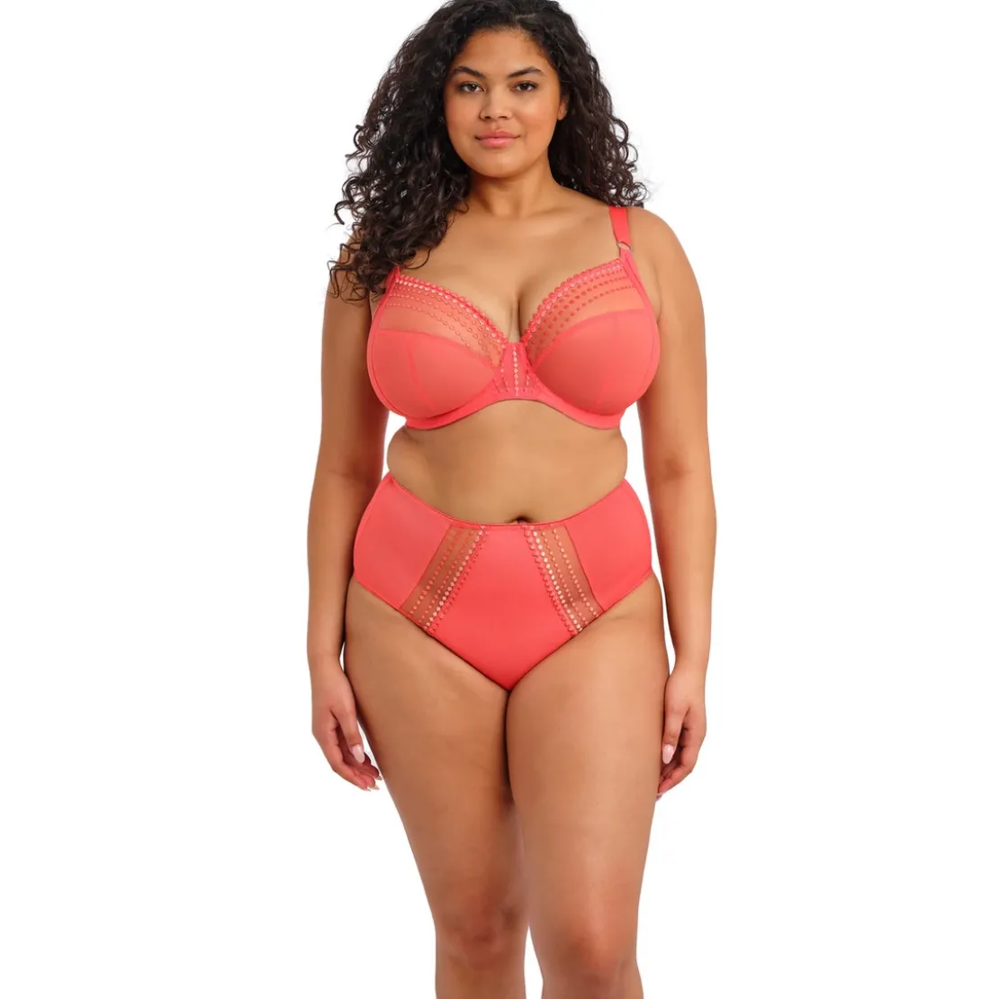 ElomiSoutien-gorge plongeant à armatures corail- MATILDA