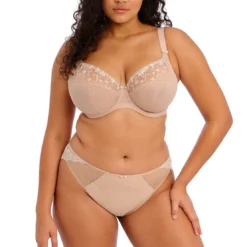 ElomiSoutien-gorge plongeant armatures - Beige Elomien nylon- CHARLEY