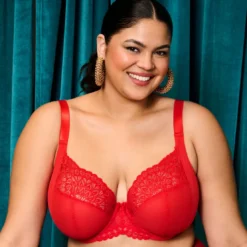 ElomiSoutien-Gorge Plongeant STRETCH - Rouge- TIERNIE