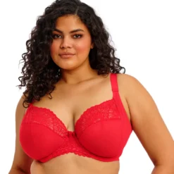 ElomiSoutien-Gorge Plongeant STRETCH - Rouge- TIERNIE