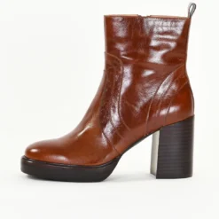 Emilie KarstonBottines Femme en Cuir DAHLIA Cognac