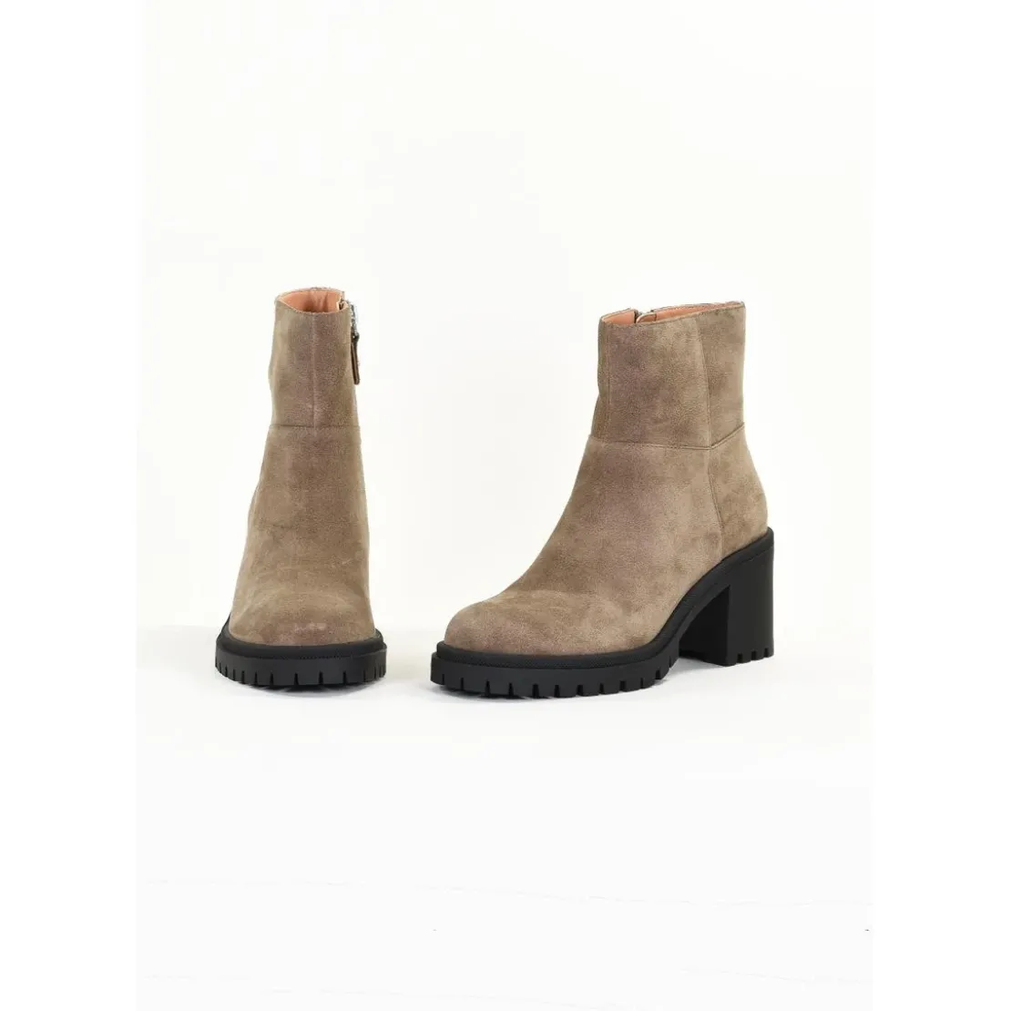 Emilie KarstonBottines Femme en Cuir ALANA Taupe