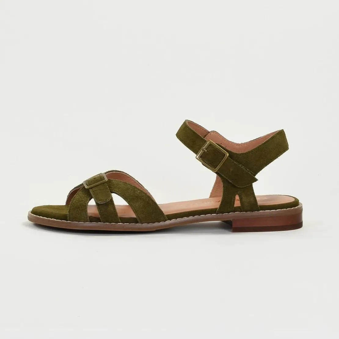 Emilie KarstonSandales XANE en cuir vert