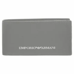 Emporio Armani MaroquineriePorte-Monnaie - Bi-Fold Wallet gris en cuir