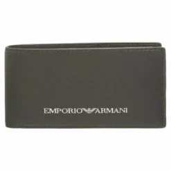 Emporio Armani MaroquineriePorte-Monnaie - Bi-Fold Wallet noir en cuir