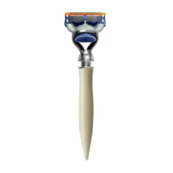 E ShaveRASOIR IVOIRE FINITION ACIER - Lames Fusion-E Shave