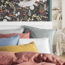 EssixHousse de couette unie en coton lavé, Made in France, SOFT LINE