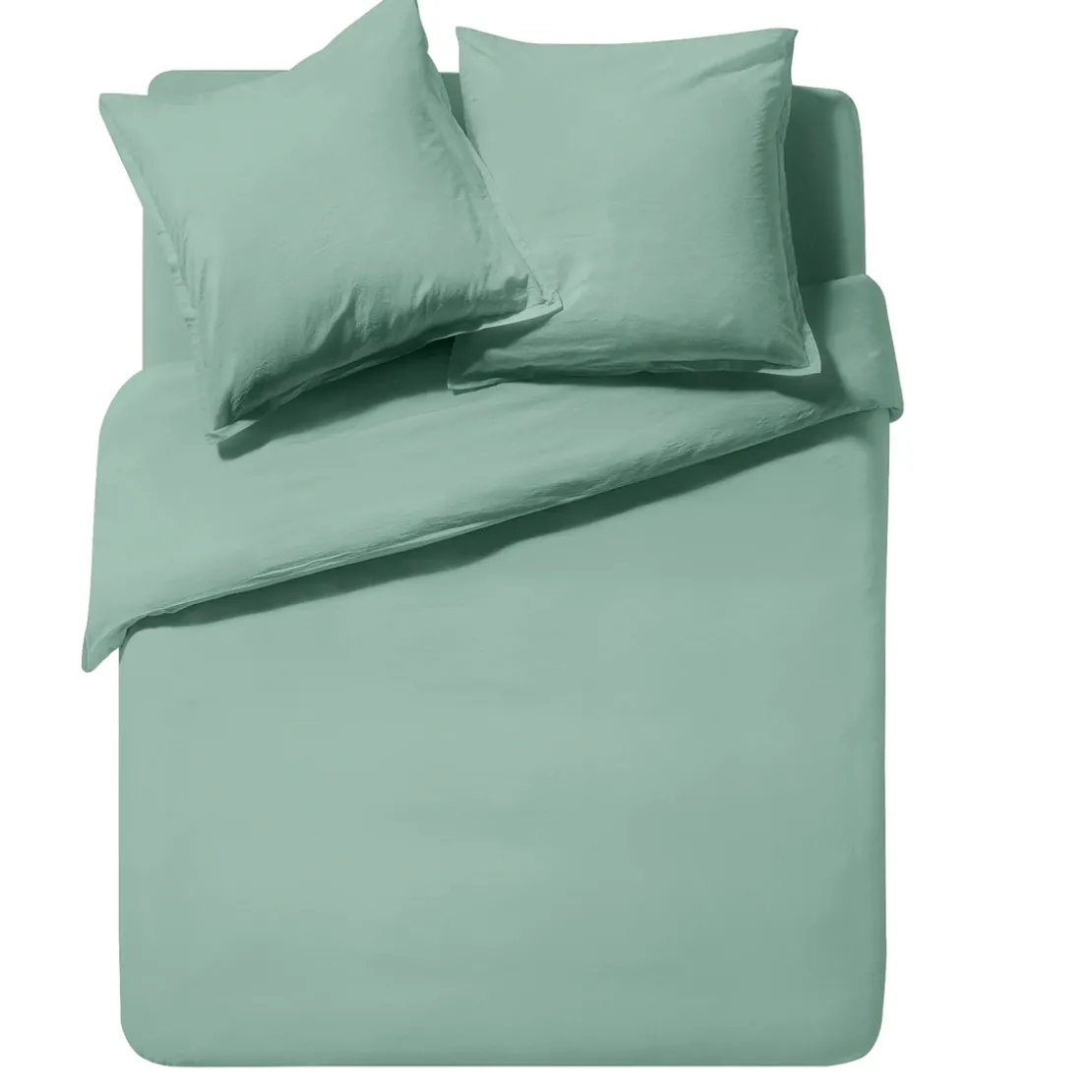 EssixHousse de couette unie en coton lavé, Made in France, SOFT LINE
