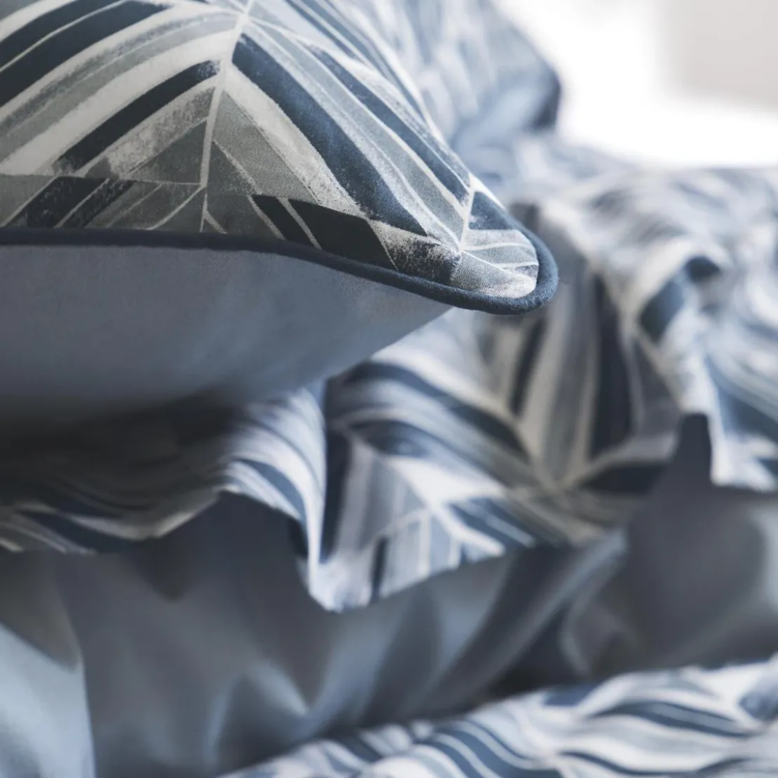 EssixTaie d'oreiller imprimée en percale de coton Reflets
