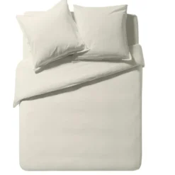 EssixTaie d'oreiller unie en coton lavé, Made in France, SOFT LINE