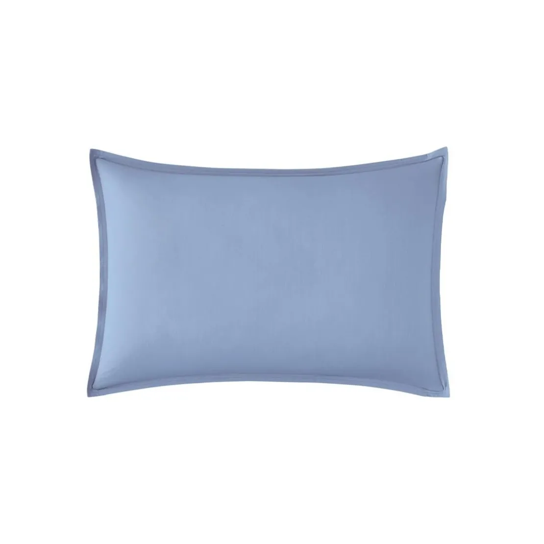 EssixTaie d'oreiller unie en percale de coton, Made in France, PREMIÈRE , Bleu olympe