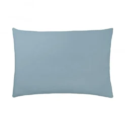 EssixTaie d'oreiller unie Gaze de coton-Bleu Glacier TENDRESSE